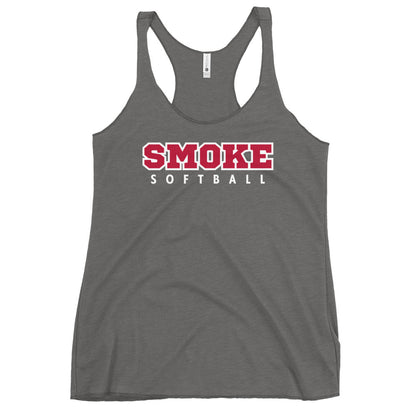Performance | Thin Racerback Tank Top | Smoke 14U Softball | Modern Script Logo