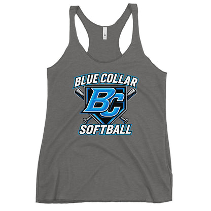 Performance | Thin Racerback Tank Top | Blue Collar Softball 2034 | Shield Logo