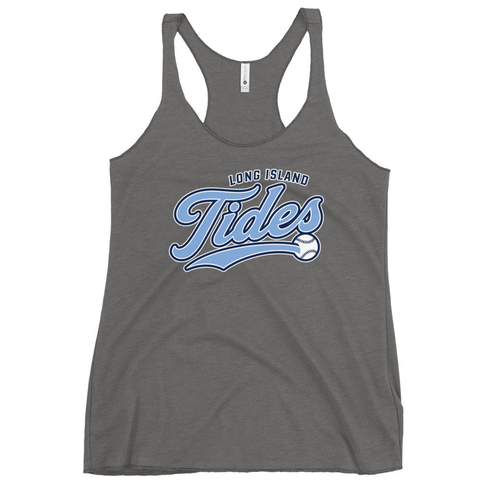 Performance | Thin Racerback Tank Top | Long Island Tides Baseball | Athletics Logo