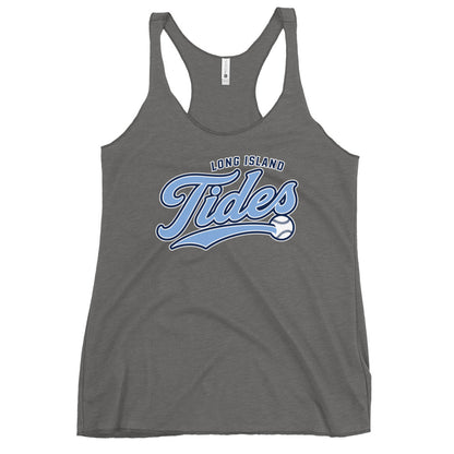 Performance | Thin Racerback Tank Top | Long Island Tides Baseball | Athletics Logo