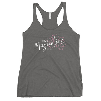 Performance | Thin Racerback Tank Top | Pink Magnolias Dance | Modern Script Logo