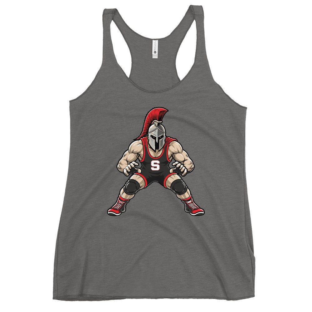 Performance | Thin Racerback Tank Top | Spartan Wrestling Club | Mascot Logo