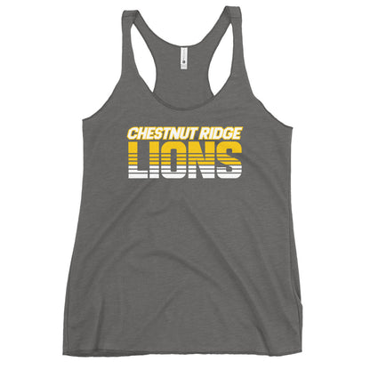 Performance | Thin Racerback Tank Top | Chestnut Ridge Lions Football | Script Logo