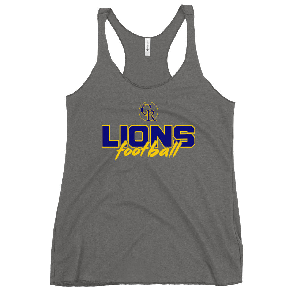 Performance | Thin Racerback Tank Top | Chestnut Ridge Lions Football | Vanguard Logo