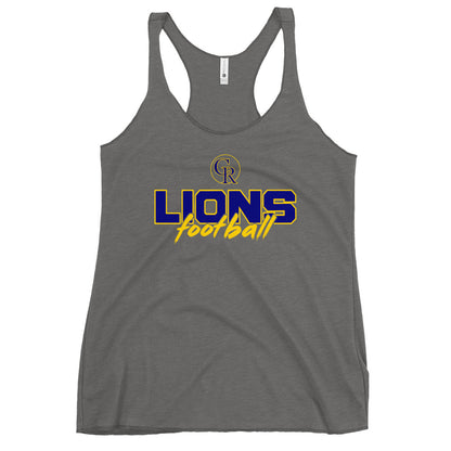 Performance | Thin Racerback Tank Top | Chestnut Ridge Lions Football | Vanguard Logo
