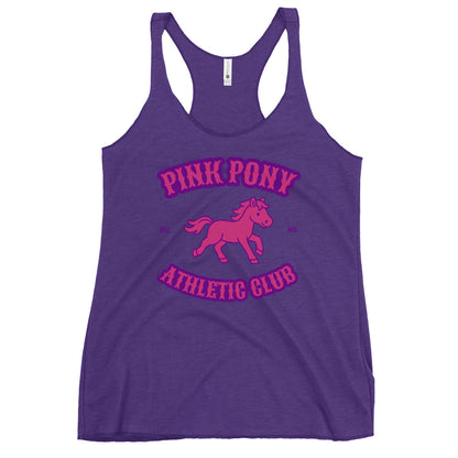 Performance | Thin Racerback Tank Top | Pink Pony Athletic Club | Crest Logo