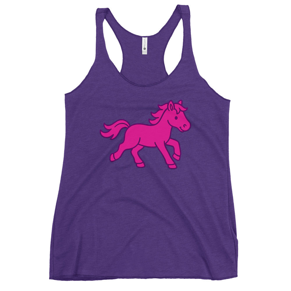 Performance | Thin Racerback Tank Top | Pink Pony Athletic Club | Mascot Logo