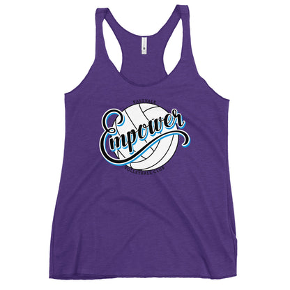 Performance | Thin Racerback Tank Top | Empower Volleyball Club | Emblem Logo
