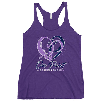 Performance | Thin Racerback Tank Top | On Point Dance Studio | Crest Logo