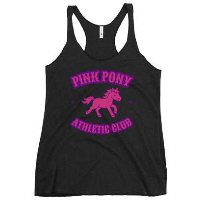 Performance | Thin Racerback Tank Top | Pink Pony Athletic Club | Crest Logo