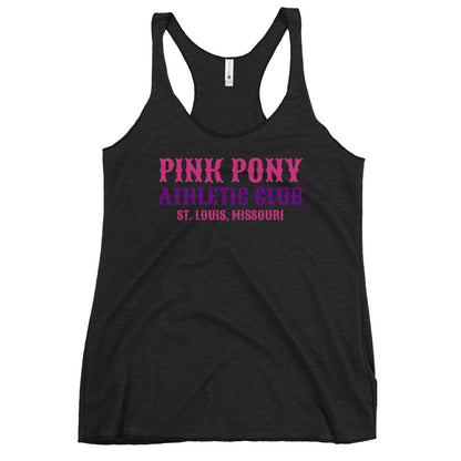 Performance | Thin Racerback Tank Top | Pink Pony Athletic Club | Athletic Wordmark Logo