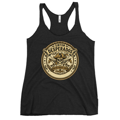 Performance | Thin Racerback Tank Top | Sinton Desperados Baseball | Badge Logo