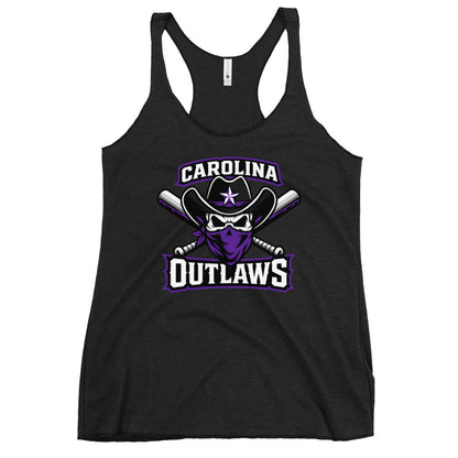 Performance | Thin Racerback Tank Top | Carolina Outlaws Baseball | Crest Logo