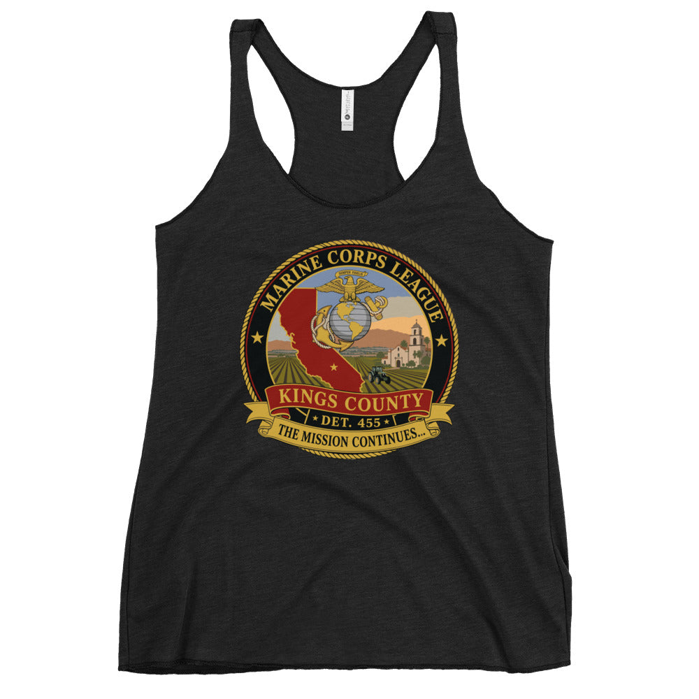 Performance | Thin Racerback Tank Top | Marine Corps League kings County Det 455 | Shield Logo