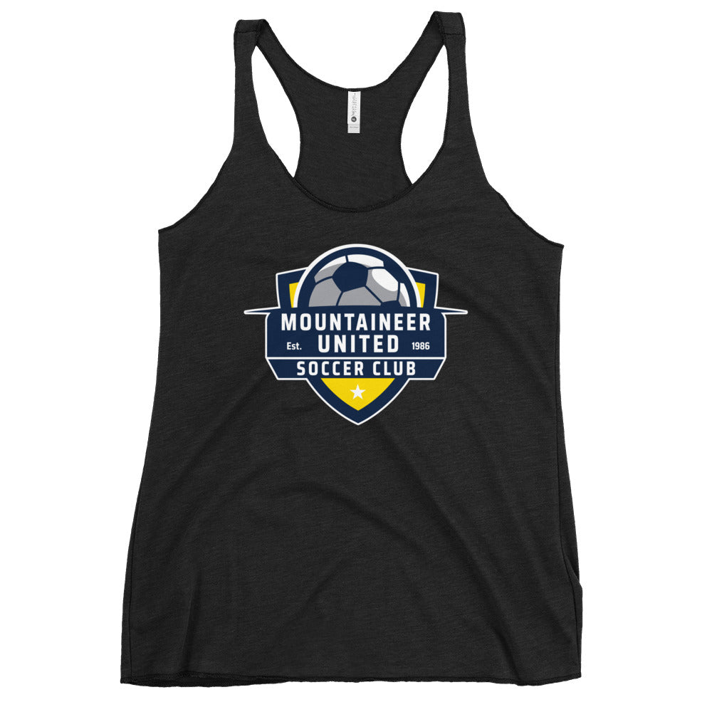 Performance | Thin Racerback Tank Top | Mountaineer United Soccer Club | Alpine Crest Logo