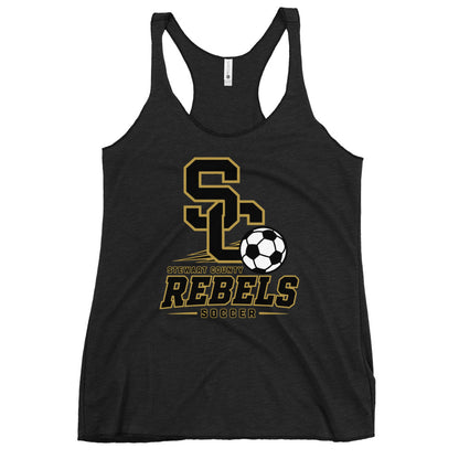 Performance | Thin Racerback Tank Top | Stewart County Soccer | Vanguard Logo