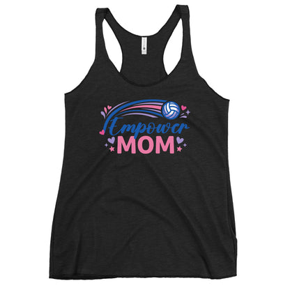 Performance | Thin Racerback Tank Top | Empower Volleyball Club | Mom Crest Logo