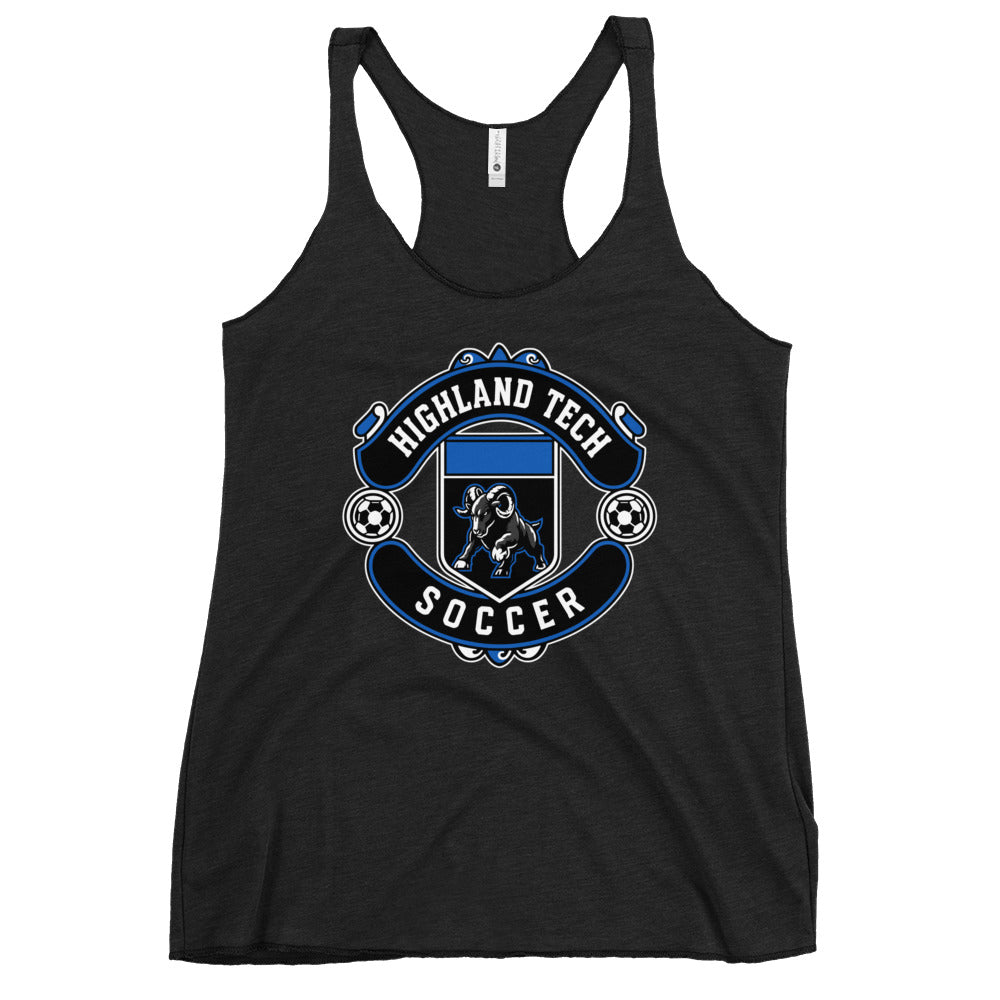 Performance | Thin Racerback Tank Top | Highland Soccer | Emblem Logo