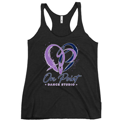 Performance | Thin Racerback Tank Top | On Point Dance Studio | Crest Logo