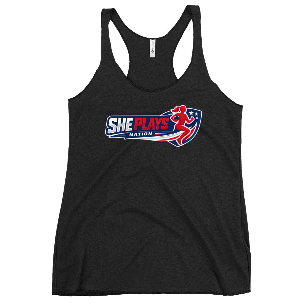 Performance | Thin Racerback Tank Top | She Plays Nation | Crest Logo