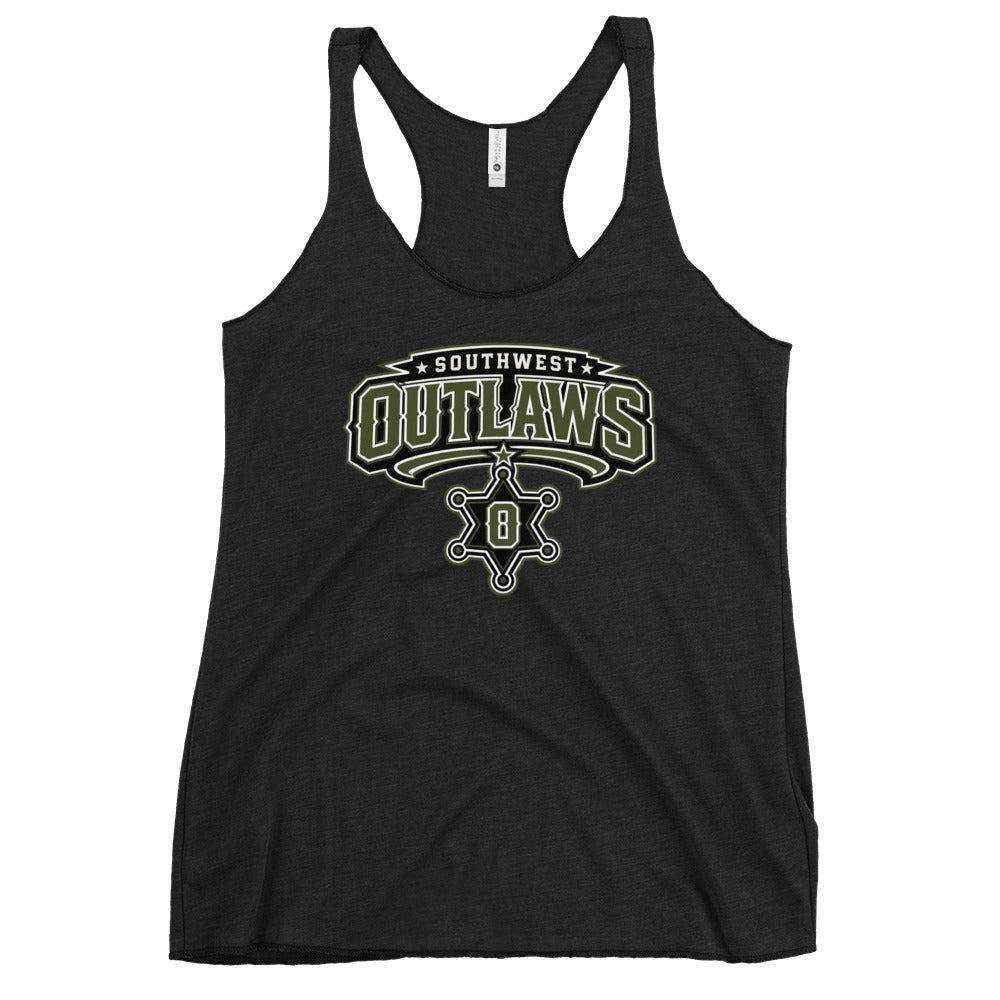 Performance | Thin Racerback Tank Top | Southwest Outlaws | Frontier Athletics Logo