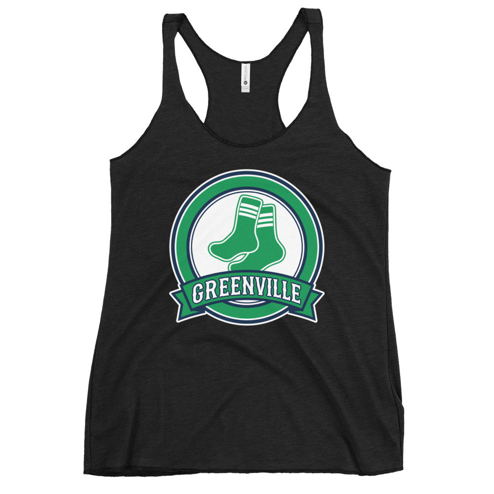 Performance | Thin Racerback Tank Top | Greenville Sox | Badge Logo
