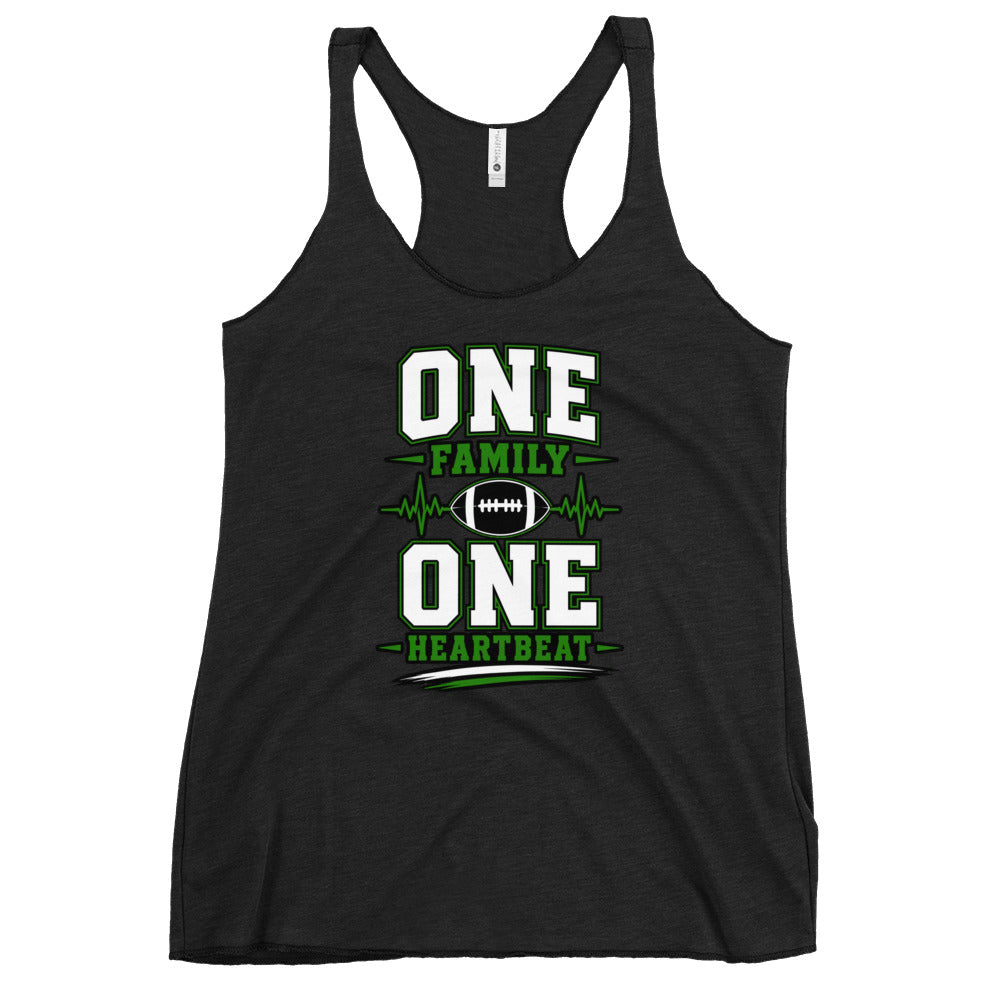 Performance | Thin Racerback Tank Top | Celina Black Football | Modern Script Logo