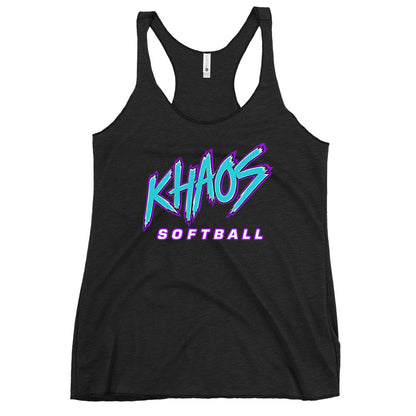 Performance | Thin Racerback Tank Top | Khaos Softball | Atlhetics Logo