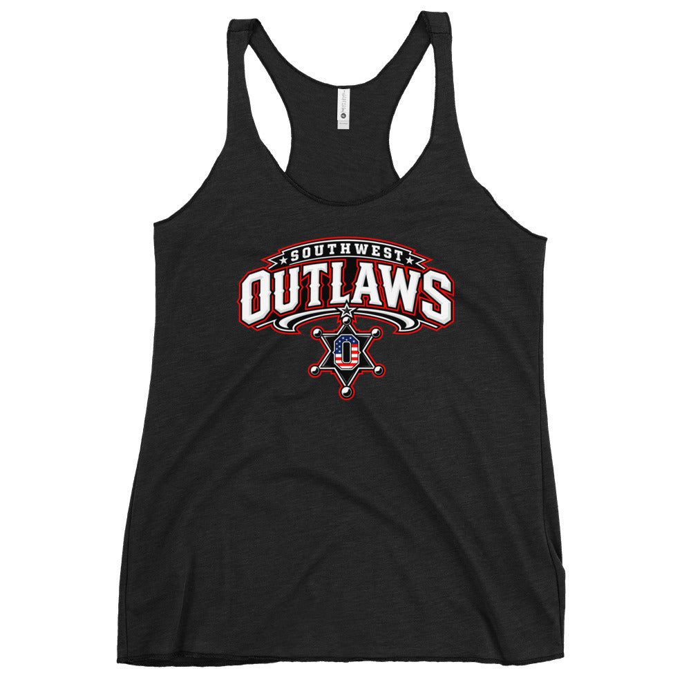 Performance | Thin Racerback Tank Top | Southwest Outlaws | Vanguard Logo