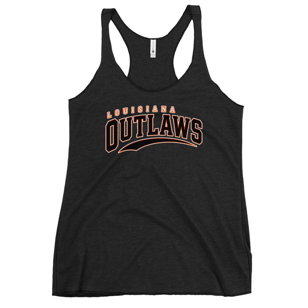 Performance | Thin Racerback Tank Top | Louisiana Outlaws | Vanguard Logo