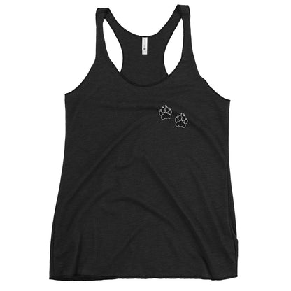 Performance | Thin Racerback Tank Top | Orange Wave Marching Band | Paw Mark Logo