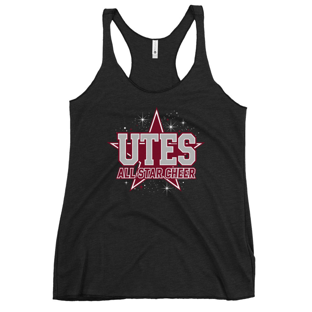 Performance | Thin Racerback Tank Top | Utes Allstar Cheer | Crest Logo