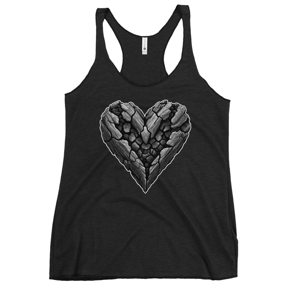 Performance | Thin Racerback Tank Top | Obsidian Heartbeat | Emblem Logo