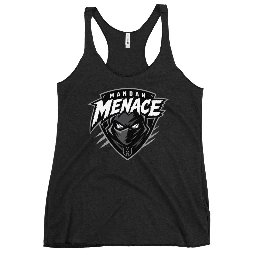 Performance | Thin Racerback Tank Top | Mandan Menace | Shield Logo
