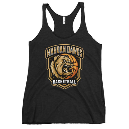 Performance | Thin Racerback Tank Top | Mandan Dawgs Basketball | Shield Logo