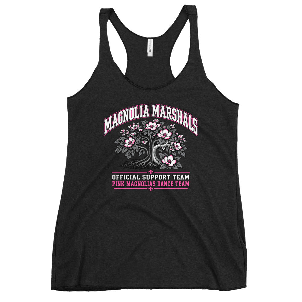 Performance | Thin Racerback Tank Top | Pink Magnolias Dance | Crest Logo