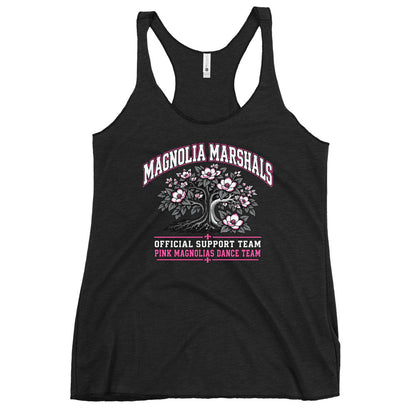 Performance | Thin Racerback Tank Top | Pink Magnolias Dance | Crest Logo