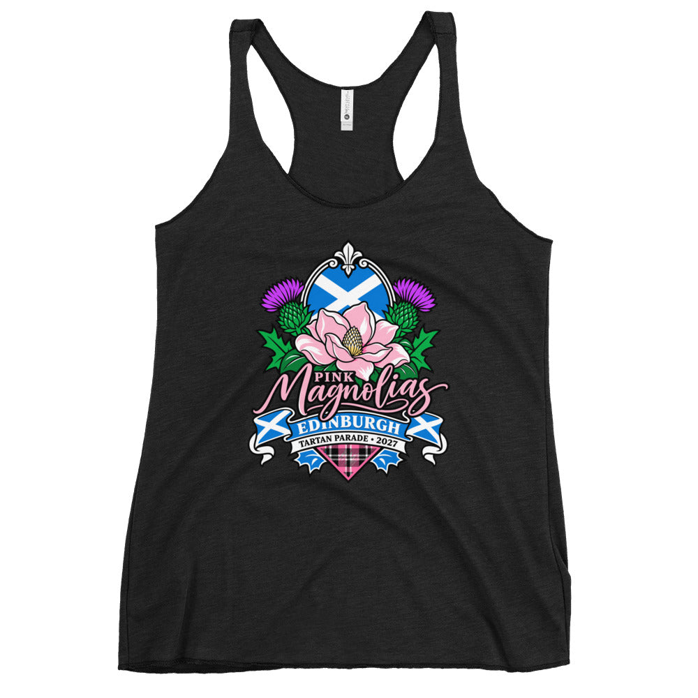 Performance | Thin Racerback Tank Top | Pink Magnolias Dance | Valor Logo