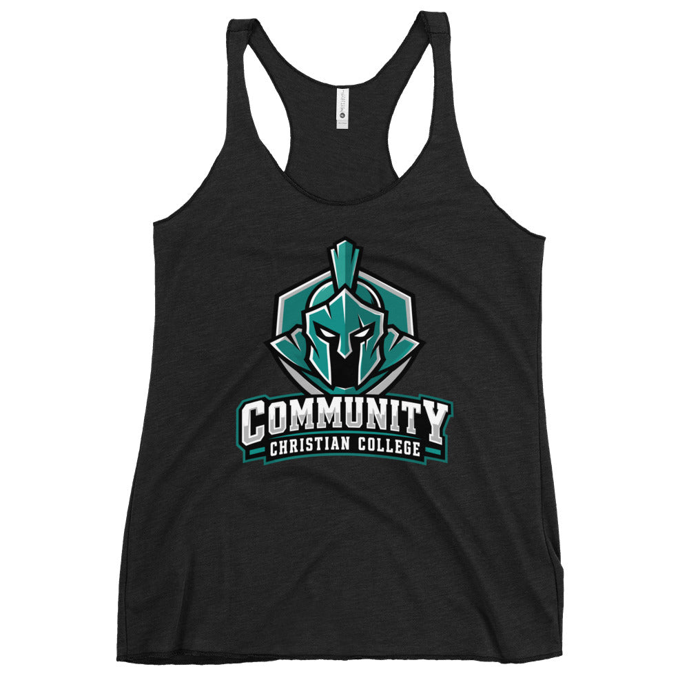 Performance | Thin Racerback Tank Top | Community Christian College | Vanguard Athletic Logo
