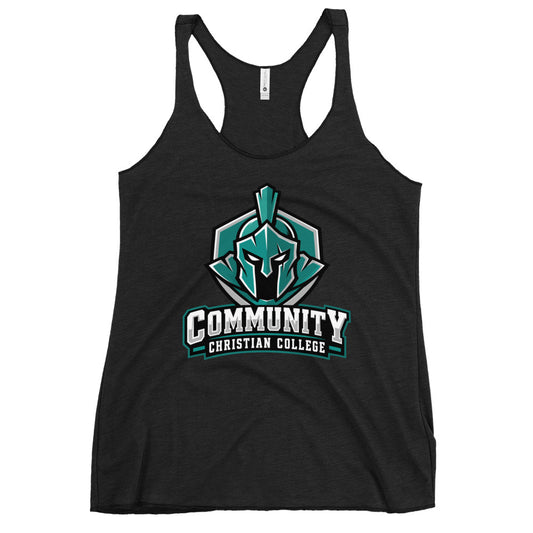 Performance | Thin Racerback Tank Top | Community Christian College | Vanguard Athletic Logo