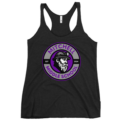 Performance | Thin Racerback Tank Top | Mitchell Middle School Softball | Badge Logo