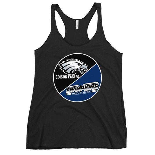 Performance | Thin Racerback Tank Top | Edison Eagles/CWA Wrestling | Badge Logo
