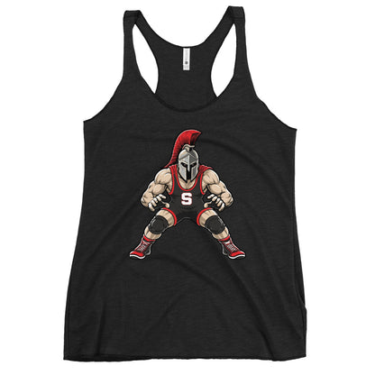 Performance | Thin Racerback Tank Top | Spartan Wrestling Club | Mascot Logo