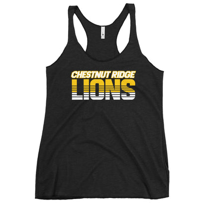 Performance | Thin Racerback Tank Top | Chestnut Ridge Lions Football | Script Logo