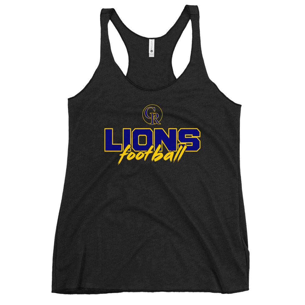 Performance | Thin Racerback Tank Top | Chestnut Ridge Lions Football | Vanguard Logo