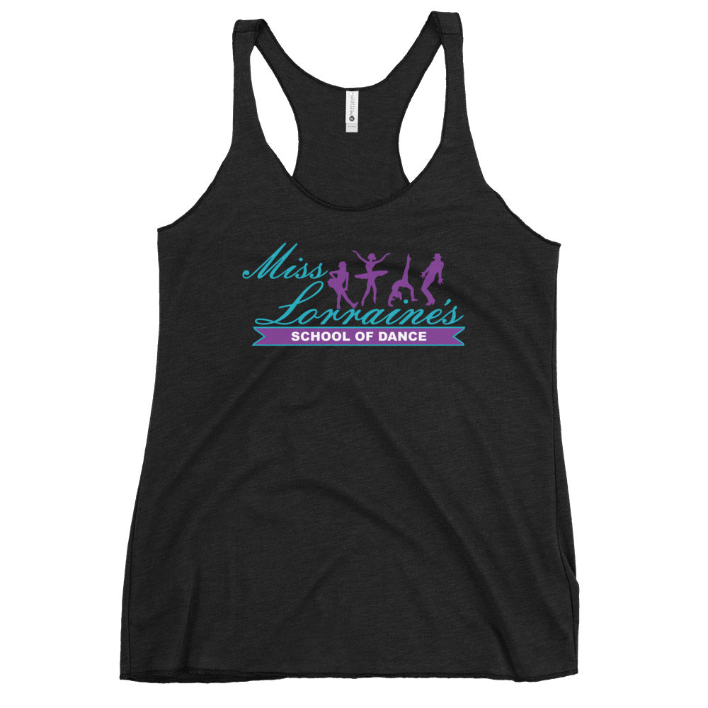 Performance | Thin Racerback Tank Top | Miss Lorraine’s School of Dance | Crest Logo