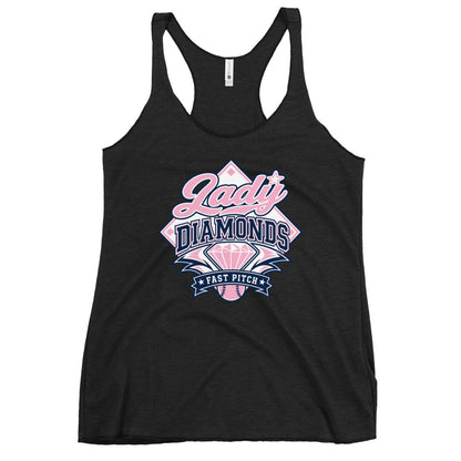Performance | Thin Racerback Tank Top | Lady Diamonds | Emblem Logo