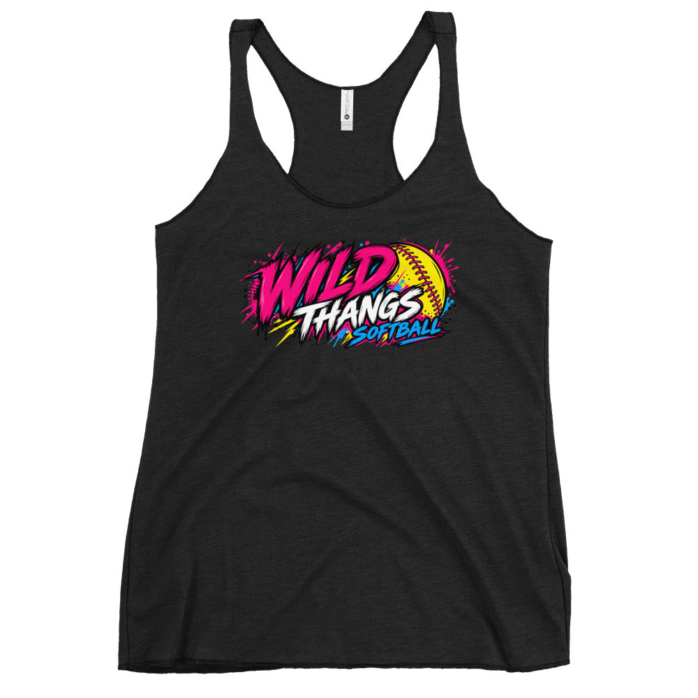 Performance | Thin Racerback Tank Top | Wild Thangs | Ironclad Fastpitch Logo