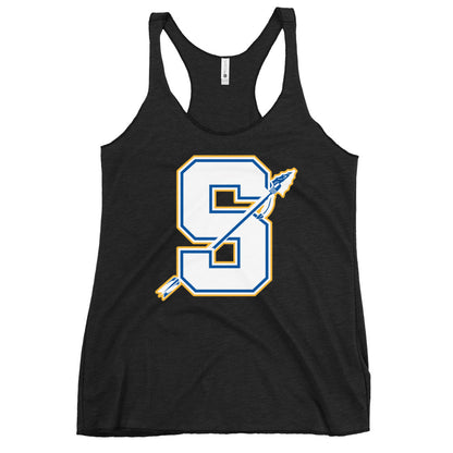 Performance | Thin Racerback Tank Top | Senatobia Warriors Baseball | Crest Logo