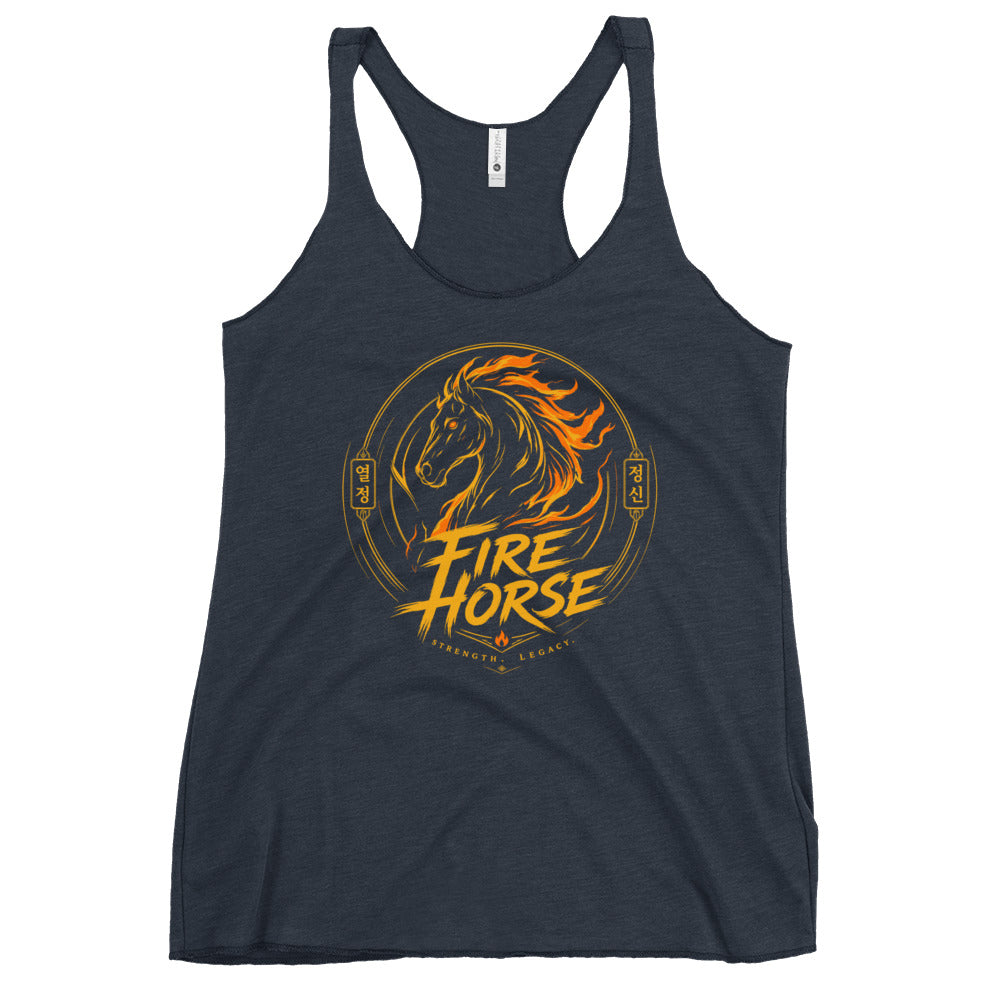 Performance | Thin Racerback Tank Top | Fire Horse Masters | Vanguard Logo